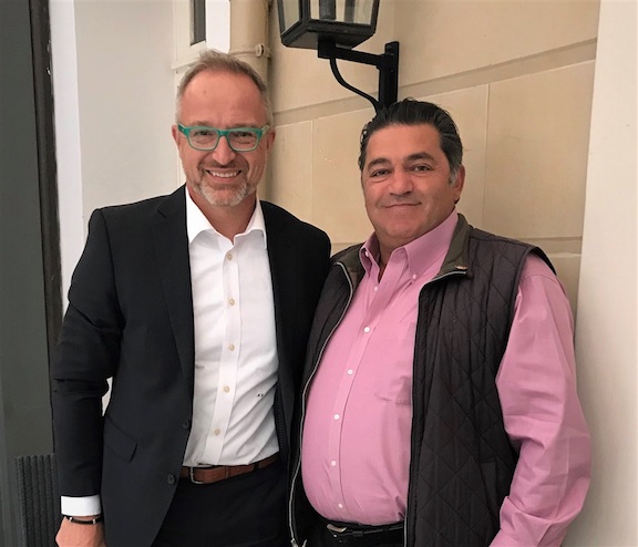 Markus Sontheimer, CIO & CDO of DB Schenker, with Saeed Amidi, CEO & Founder of Plug and Play (Picture credit: DB Schenker)