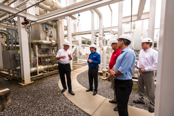  left to right : Commissioner Joe Knight, Bobby Bailey, Mayor Buddy Choat, Tim Hermann and Steve Wassell tour the Pivotal LNG plant in Trussville, Alabama, Aug. 18