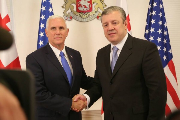 United States Vice President Mike Pence and Georgian Prime Minister Giorgi Kvirikashvili 