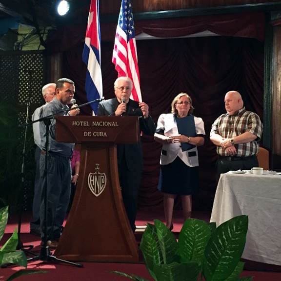 Port of South Louisiana Executive Director Paul G. Aucoin at a speaking engagement during the Louisiana Trade Mission to Cuba