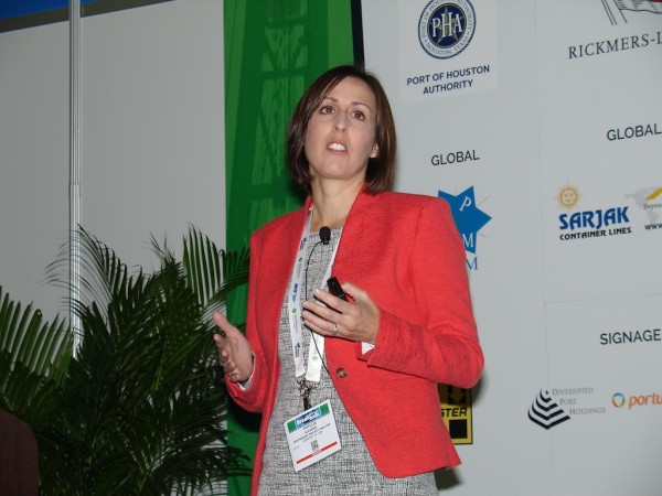 Phyllis Kulkarni, director for North America for Independent Project Analysis Inc., offers a pessimistic outlook for the project cargo business. (Photo by Paul Scott Abbott, AJOT)