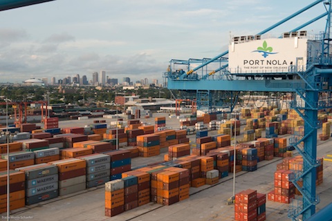 The Port's Napoleon Avenue Container Terminal moved 490,526 twenty-foot-equivalent units in 2014 - a record year for the Port and an increase of 8.8 percent compared to 2013.