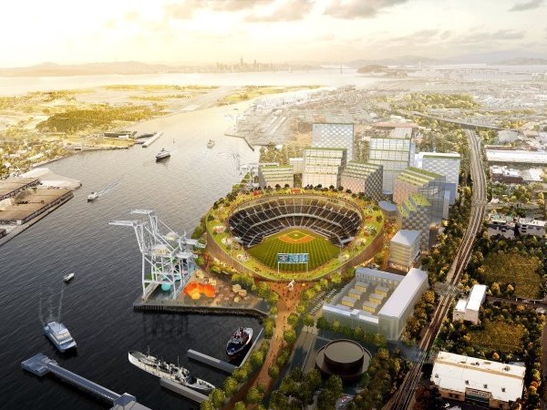 Rendering of the Proposed Oakland Ballpark