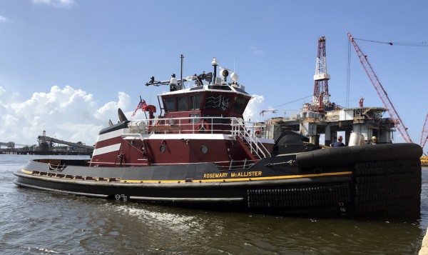 The Rosemary McAllister completes her bollard certification, where she pulled 82.75 metric tons.