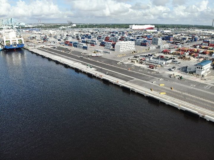 JAXPORT contractors have completed the final phase of $100 million in berth enhancements at the SSA Jacksonville Container Terminal at JAXPORT's Blount Island Marine Terminal.﻿