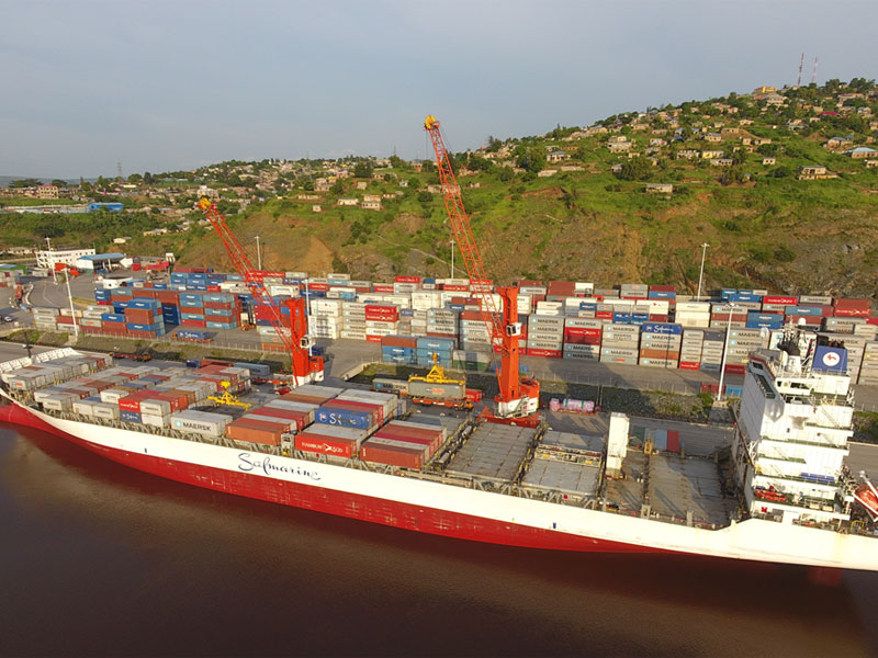 The 2,500-TEU Safmarine Nubu alongside at the Matadi Gateway Terminal which is progressively facilitating larger vessel calls and unlocking the associated scale economies.