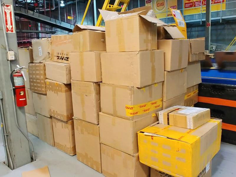 Counterfeit goods seized by CBP through its partnership with Cisco. 