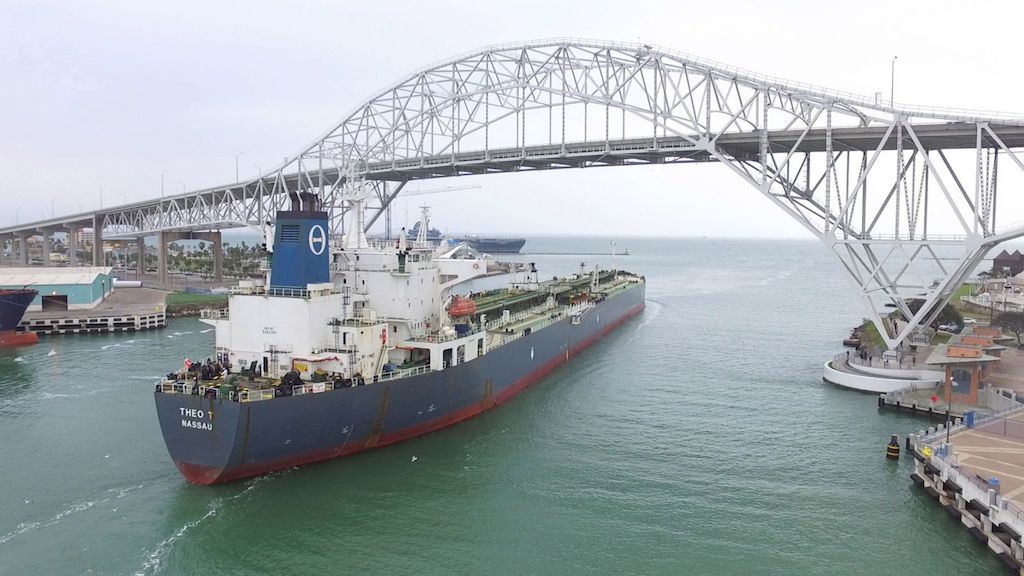 The first shipment of U.S. crude oil abroad departed Corpus Christi on December 31, 2015 aboard the THEO T. 