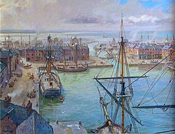 The world's first commercial enclosed wet dock at Liverpool