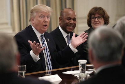 President Trump with airline CEOs