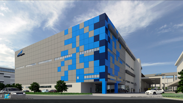  Yusen Logistics’ Tuas, Singapore warehouse features an automated storage and retrieval system.
