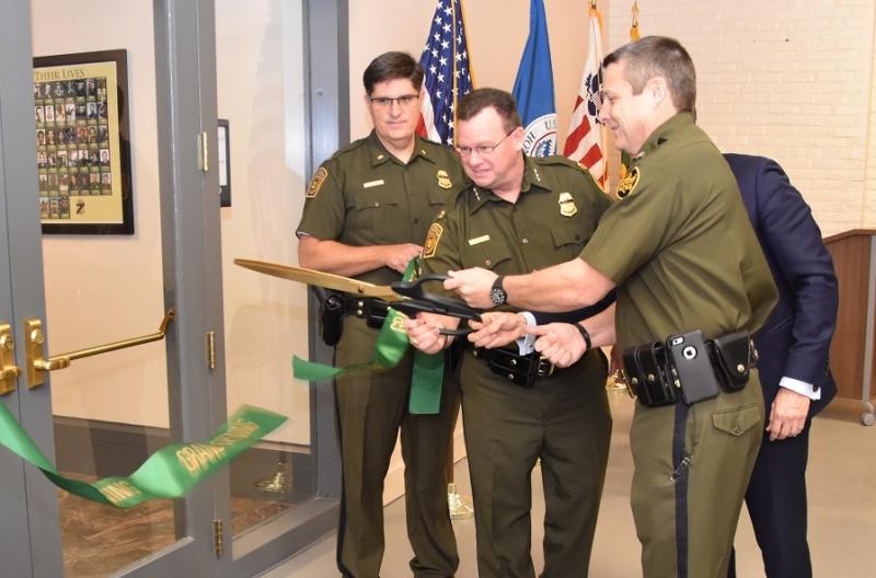 U.S. Border Patrol New Orleans Sector cuts the ribbon on their new location at the historic U.S. Custom House. 