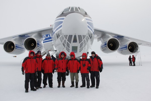 One of Volga-Dnepr's IL-76TD-90VD freighters on the ground in Antarctica.