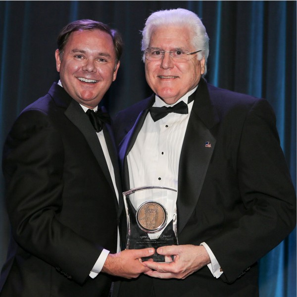 Port of South Louisiana Executive Director Paul Aucoin receiving the Eugene J. Schreiber Award