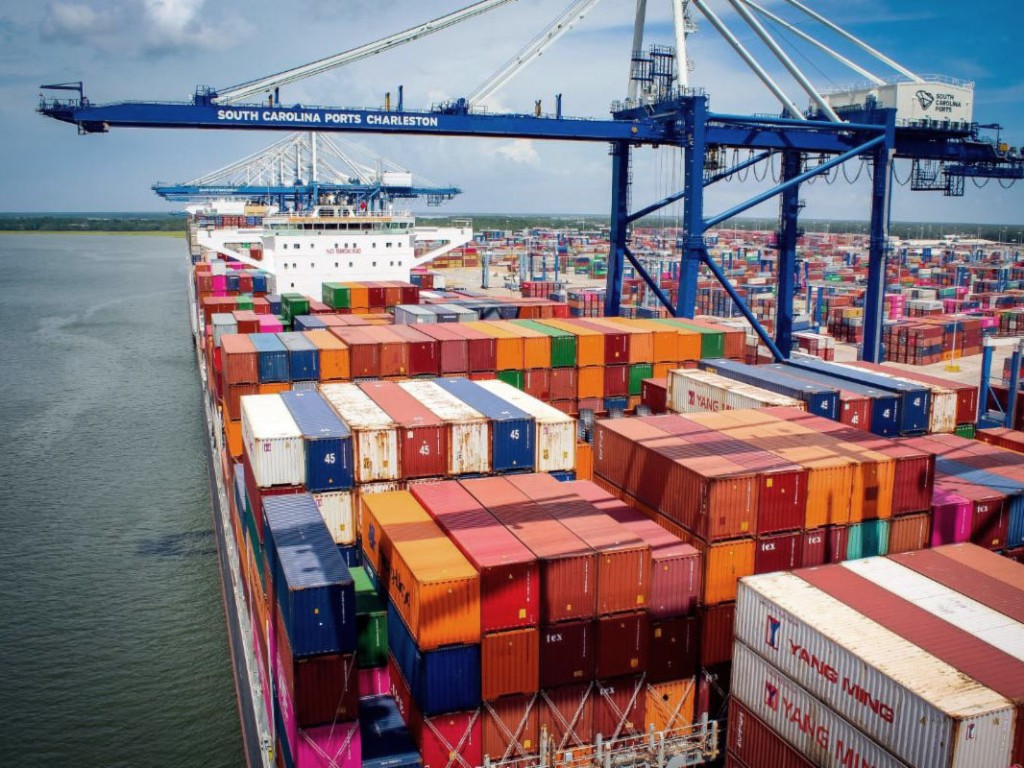 SC Ports continues to handle record retail imports. (Photo/SCPA/English Purcell)