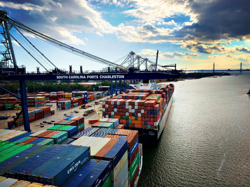 S.C. Ports made significant progress on infrastructure projects in 2019, including work on a new container terminal and harbor deepening. (Photo/SCPA/English Purcell)
