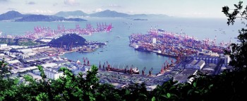 The twin ports of Shekou and Chiwan to the west of Hong Kong.