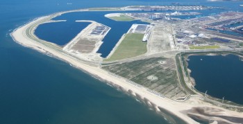Aerial view of the Massvlakte 2 site at the Port of Rotterdam