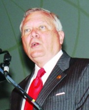 Georgia Gov. Nathan Deal extols the numerous logistical benefits offered by the Peach State. (Photo by Paul Scott Abbott, AJOT) 