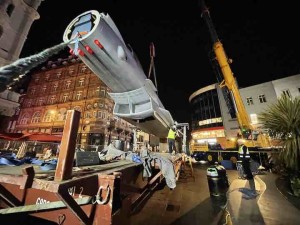 CEVA Logistics delivers BAE Systems scale replica aircraft as backdrop for London film premiere