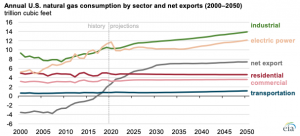 Growing industrial consumption and exports support future U.S. natural gas market growth