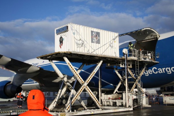 The eROSITA X-ray telescope being loaded in its container.jpg