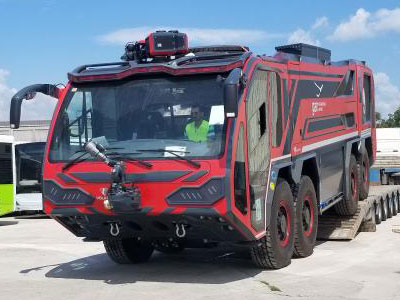 Fire fighting vehicle shipped from Turkey to the Maldives