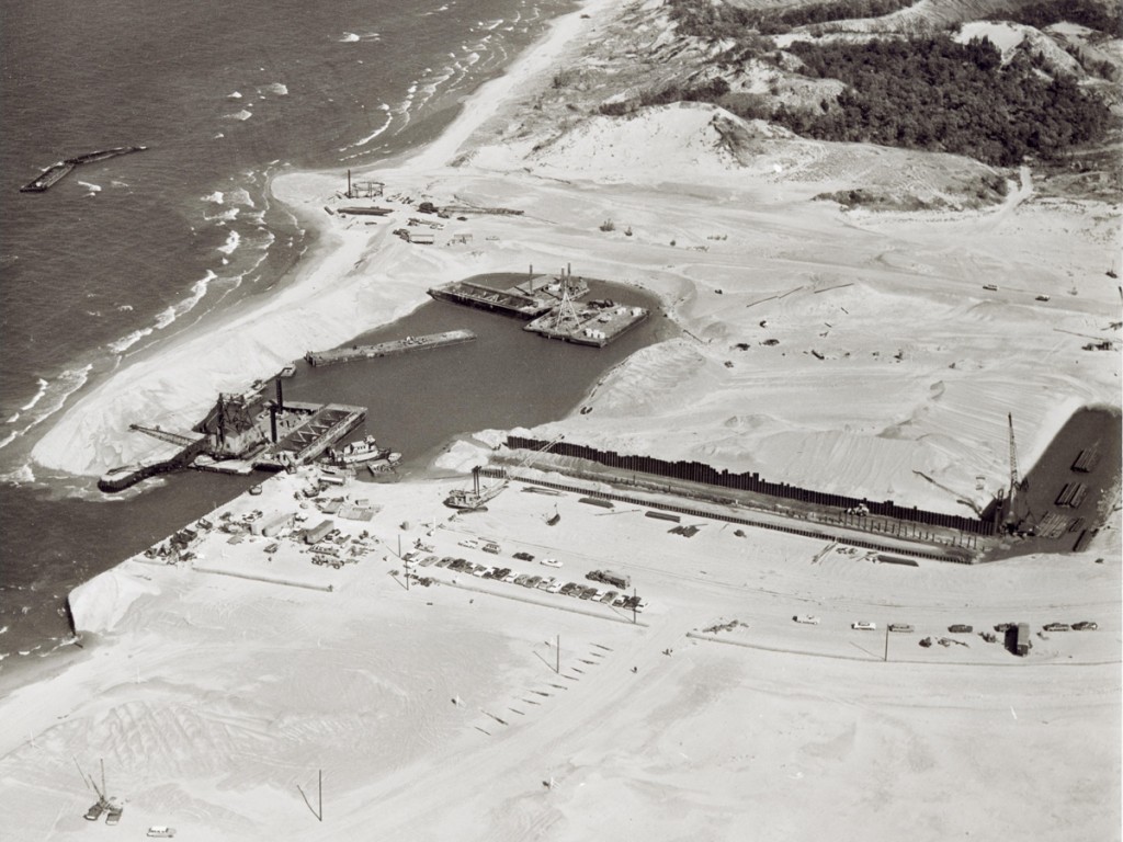 Early photo of the Port of Indiana-Burns Harbor