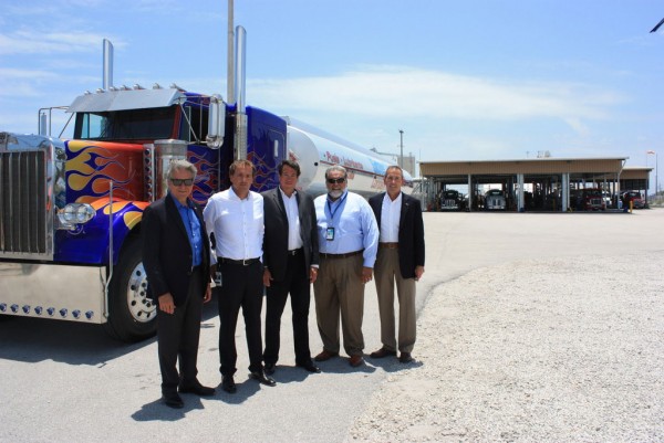 Pictured left to right: Port Canaveral CEO Capt. John Murray, Seaport Canaveral General Manager Clement Saaltink, Bill Adkins VITOL, Seaport Canaveral Commercial Manager Jose Machado, and Port Commissioner Wayne Justice