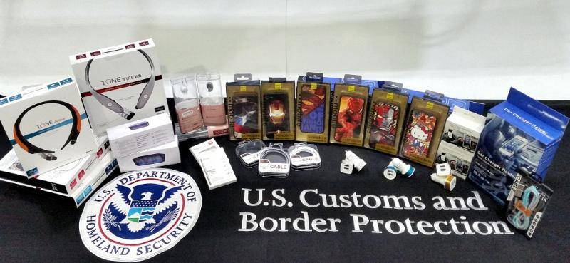 Counterfeit merchandise seized by CBP