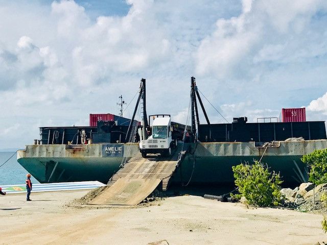 Crowley delivers the first of several expected shipments of special cargo to help restore power in Vieques, an island located about eight miles from Puerto Rico, in the aftermath of Hurricane Maria.