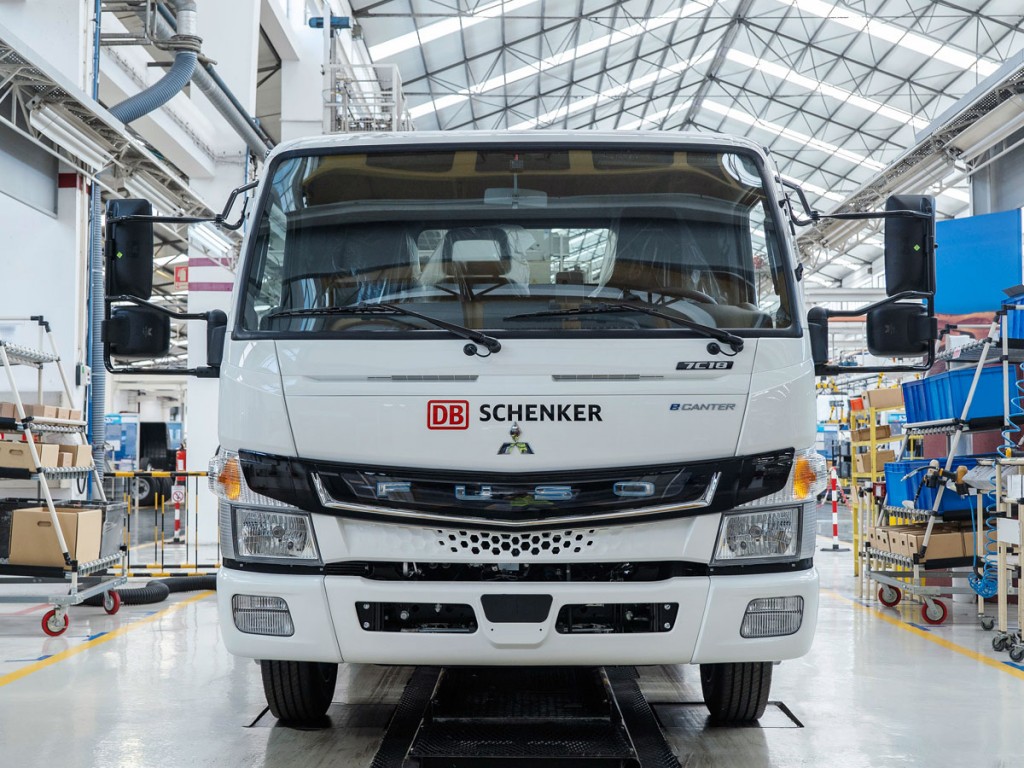 The FUSO eCanter is produced in Tramagl, Portugal (picture credit: DAIMLER)