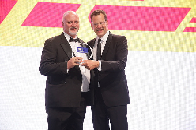 Paul Clegg –DHL Express - Vice President HR Sub Sahara Africa receiving one of the awards