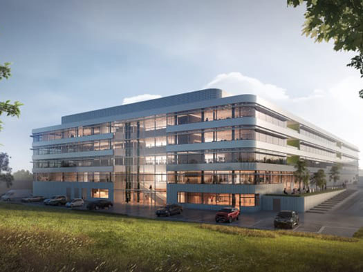 The existing DSV HQ in Hedehusene, DK, with the addition of 10,000 m2 to be completed by 2020