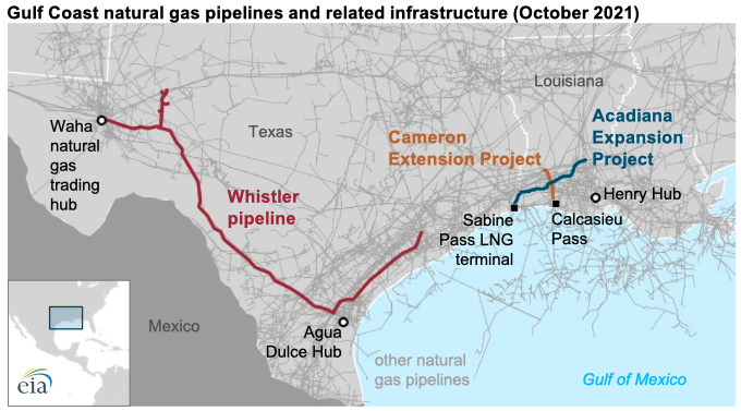 Source: U.S. Energy Information Administration, Natural Gas Pipeline Projects Tracker
