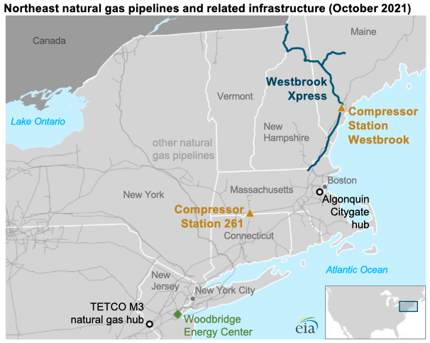 Source: U.S. Energy Information Administration, Natural Gas Pipeline Projects Tracker 