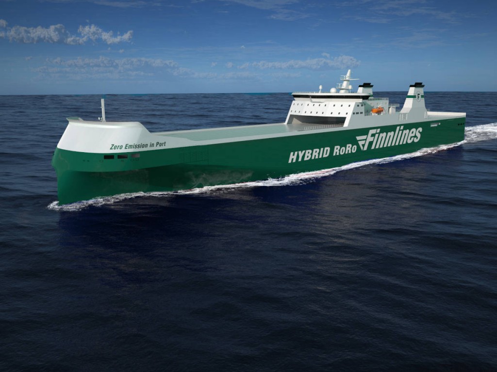 An illustration of the planned hybrid ro-ro vessel.