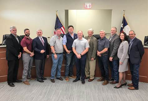 Port Freeport Commission and Executive Director/CEO, Phyllis Saathoff, join the Brazos Pilots Association to commemorate the approval of a port dispatch center.  