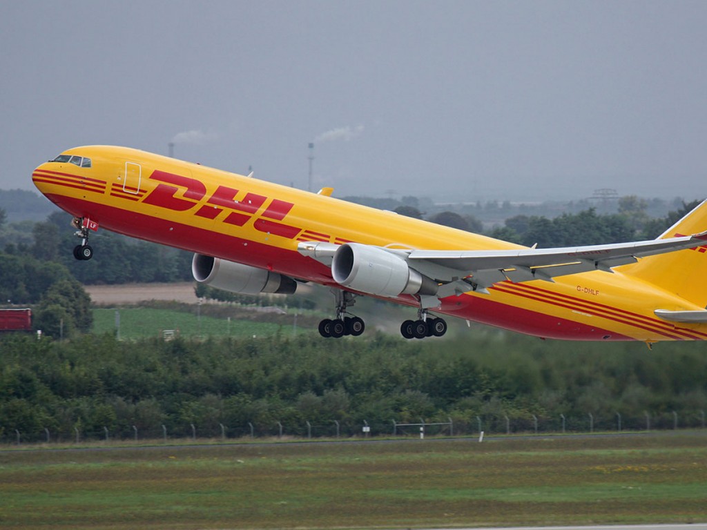 DHL Express will add four 767-300 Boeing Converted Freighters (BCF) as part of the logistics company’s effort to modernize its long-haul intercontinental fleet, allowing for more eco-friendly and cost-efficient routes. (Photo credit: DHL)