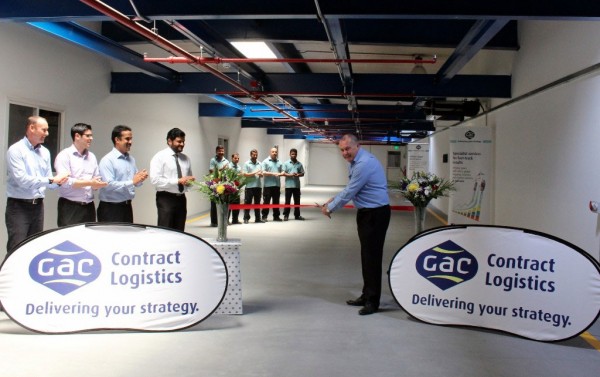 Neil McMaster, General Manager - Contract Logistics at GAC Dubai inaugurates company’s new co-packing facility.
