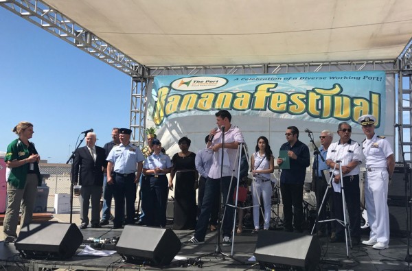 Port leadership, government officials and other special guests celebrate the 80th anniversary of the Port at the 2017 Banana Festival. 