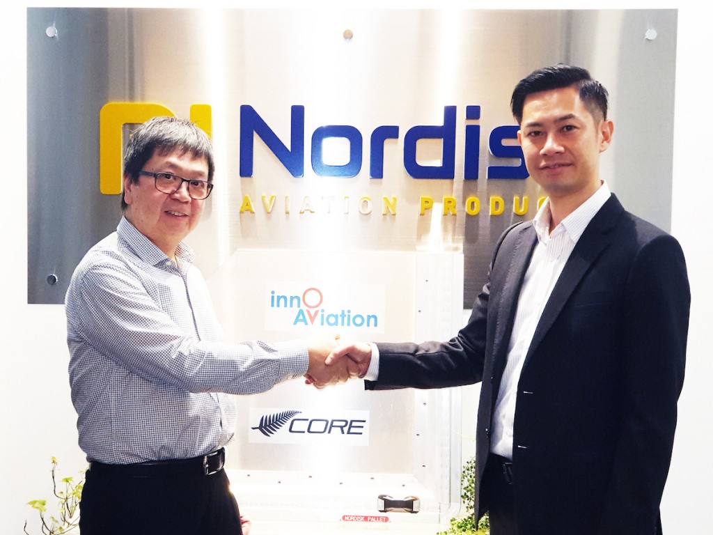 Left to right: Mr. Frank Hung, Vice President, Sales and Marketing for CORE Solutions at Descartes and Mr. Kenneth Poon – General Manager of innoAviation Limited, at the signing ceremony in Hong Kong.