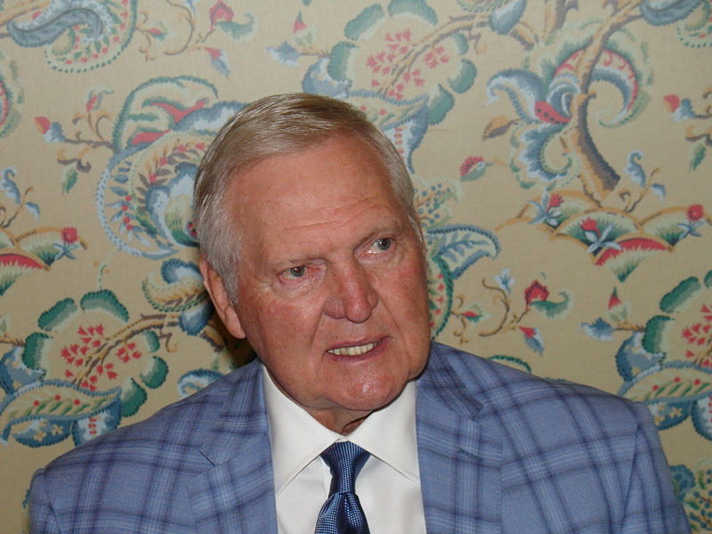 Basketball great Jerry West provides the stirring opening keynote address at SMC3’s Connections 2018 at The Greenbrier in White Sulphur Springs, West Virginia. (Photo by Paul Scott Abbott, AJOT)