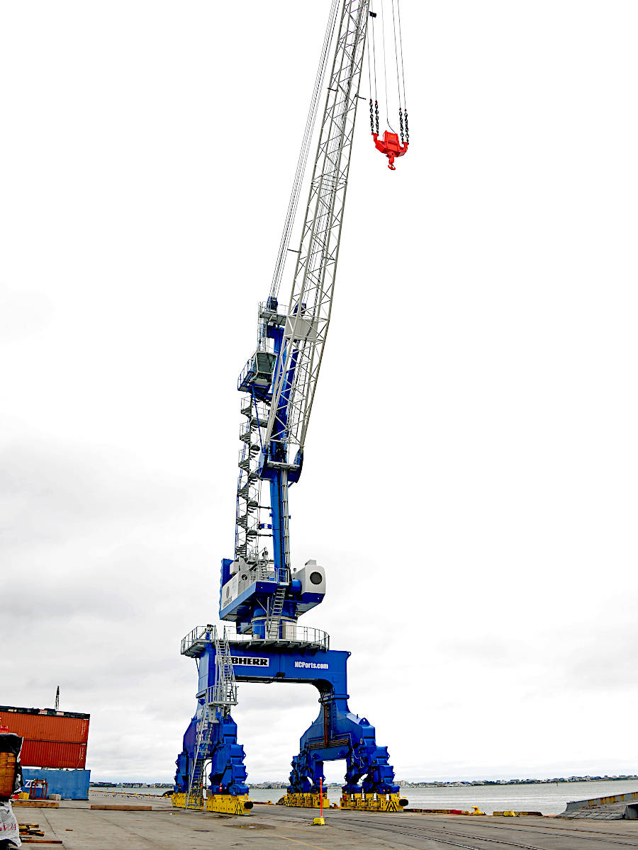 The new multi-purpose crane is mainly used for handling bulk and project cargo