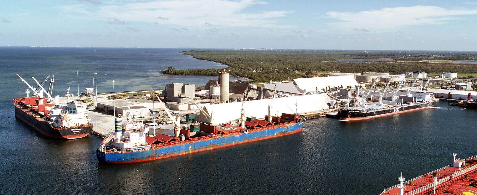 Kinder Morgan Port Manatee Terminal LLC’s 5-acre site, on which the lease has been extended through at least August 2023, encompasses ship docks, cargo warehouses, conveyor systems and truck and rail sheds
