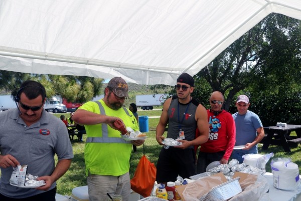 Professional drivers grab free lunches at Port Manatee’s third annual Trucker Appreciation Day event.