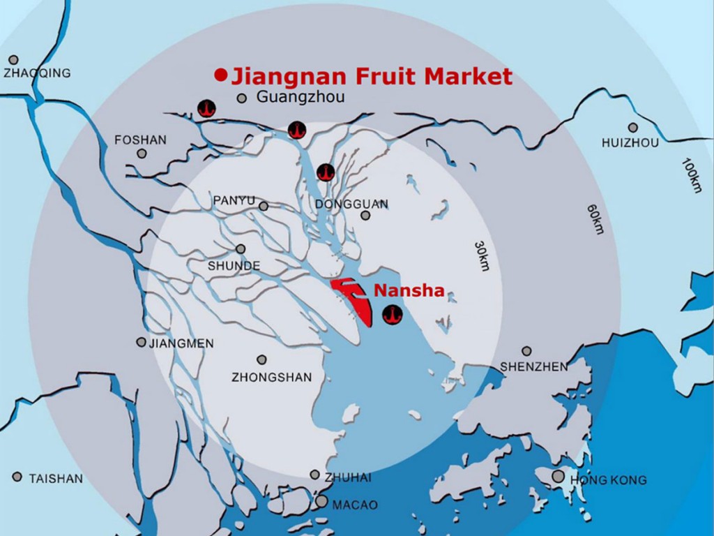 Port of Nansha, ranked in the Top 5 of all world containerports, is centrally positioned on the dynamic west side of South China’s Pearl River Delta.
