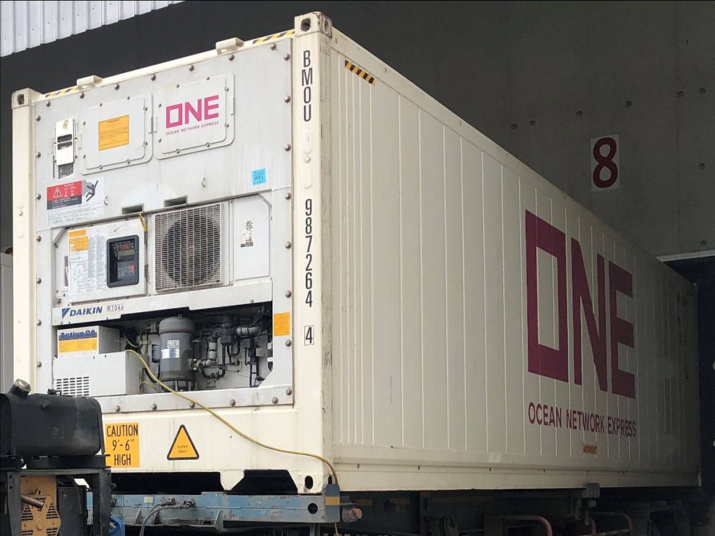 Ocean Network Express (ONE) loaded the 3080 cartons of sugar snap peas onto their reefer for the long-distance shipment from Peru to Japan