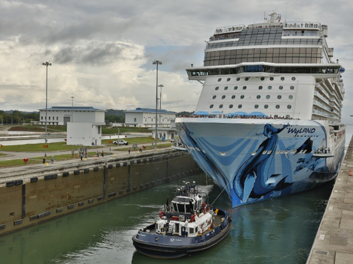 The Norwegian Bliss began its transit through the Panama Canal on Monday, May 14, 2018.