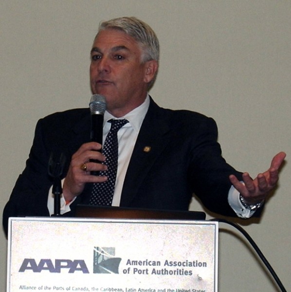 A. Paul Anderson, president and chief operating officer of Port Tampa Bay, says the port industry faces significant political challenges. (Photo by Paul Scott Abbott, AJOT)